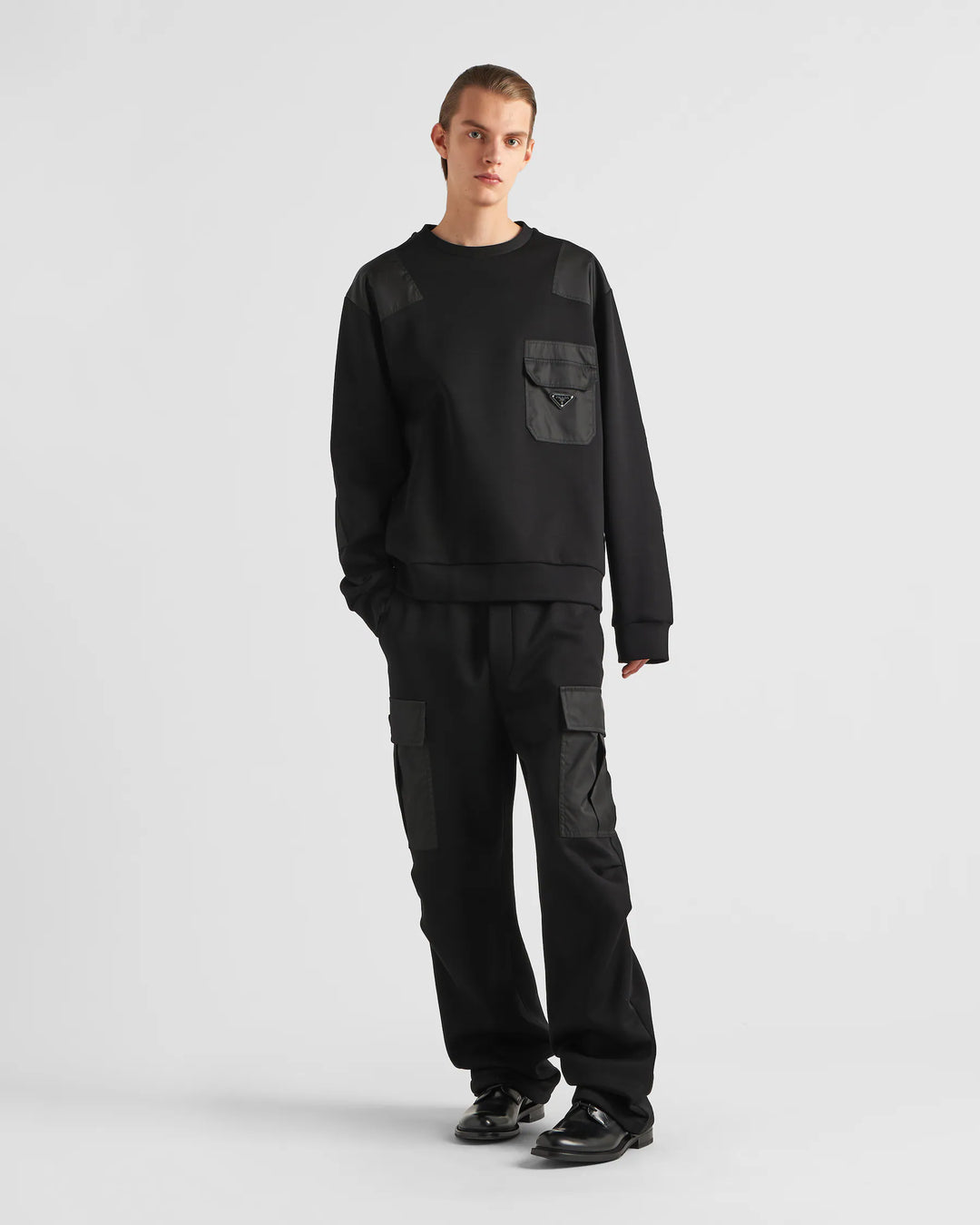 PRADA SWEATSHIRT IN BLACK WITH POCKET