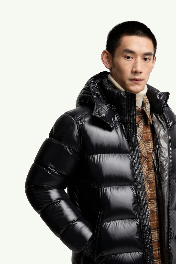 MONCLER MAYA HOODED SHORT DOWN JACKET