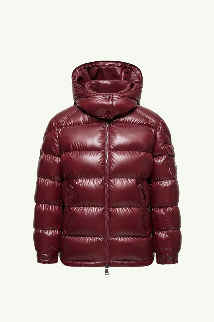 MONCLER MAIRE HOODED DOWN JACKET CHERRY
