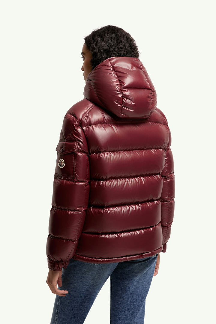 MONCLER MAIRE HOODED DOWN JACKET CHERRY