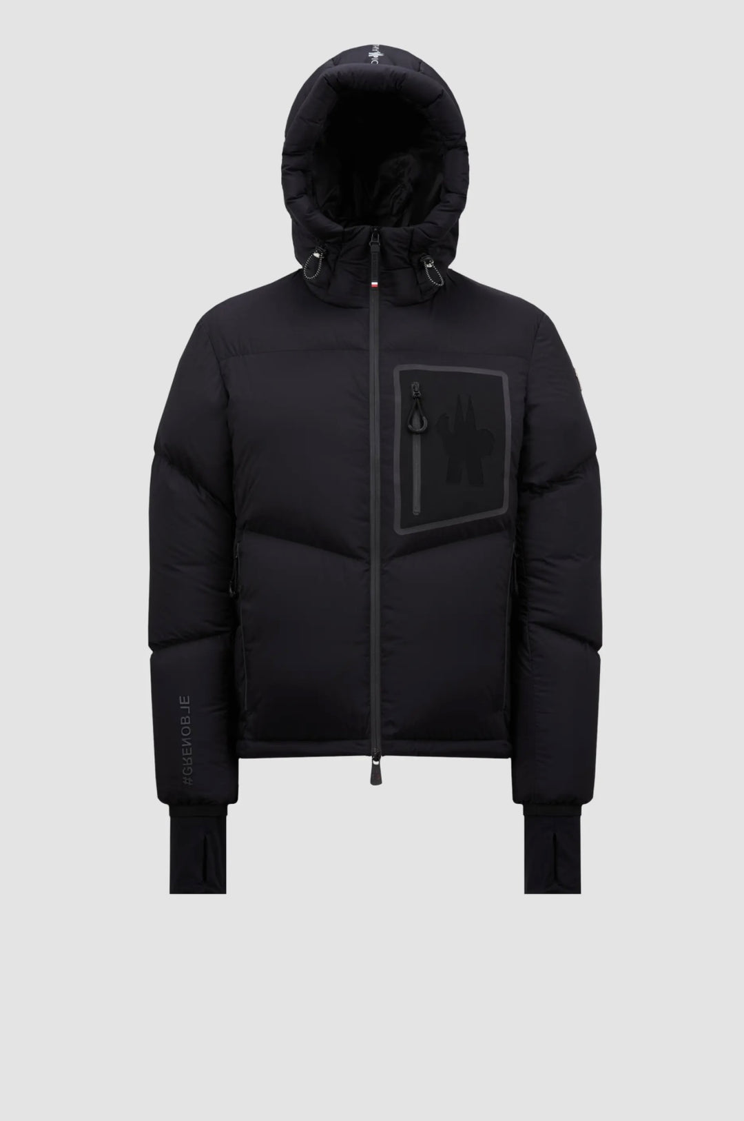 MONCLER SKI BLACK JACKET WITH POCKET