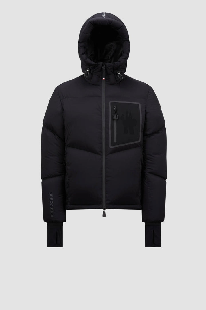 MONCLER SKI BLACK JACKET WITH POCKET