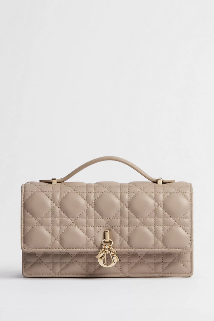DIOR MINI BAG POWDER BEIGE CANNAGE BAG
