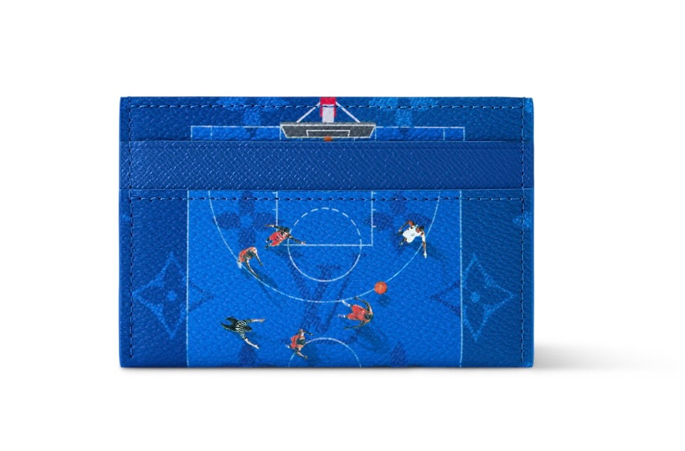 LOUIS VUITTON DOUBLE CARD HOLDER IN BLUE