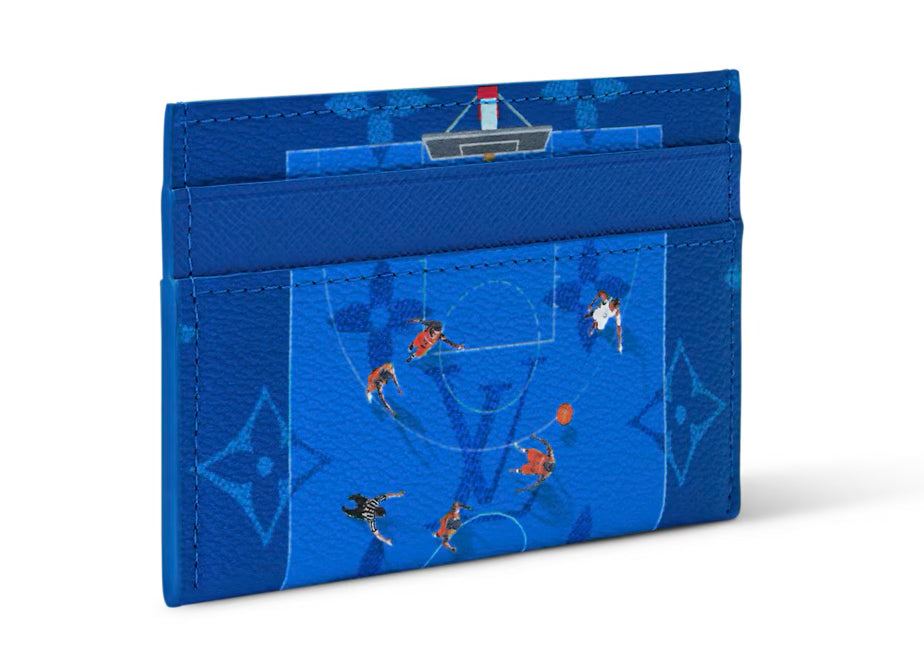 LOUIS VUITTON DOUBLE CARD HOLDER IN BLUE